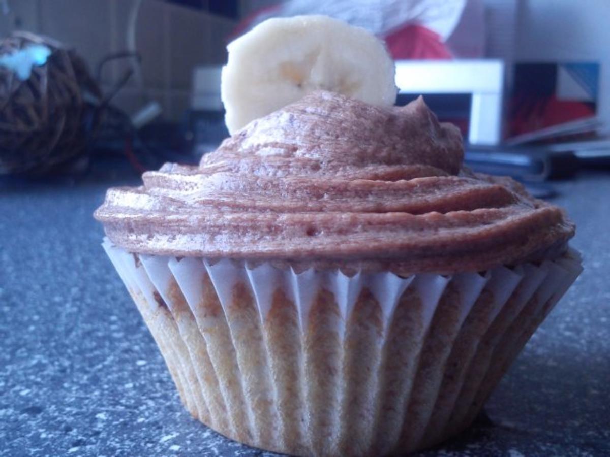 Bananenmuffins mit Schokotopping - Rezept