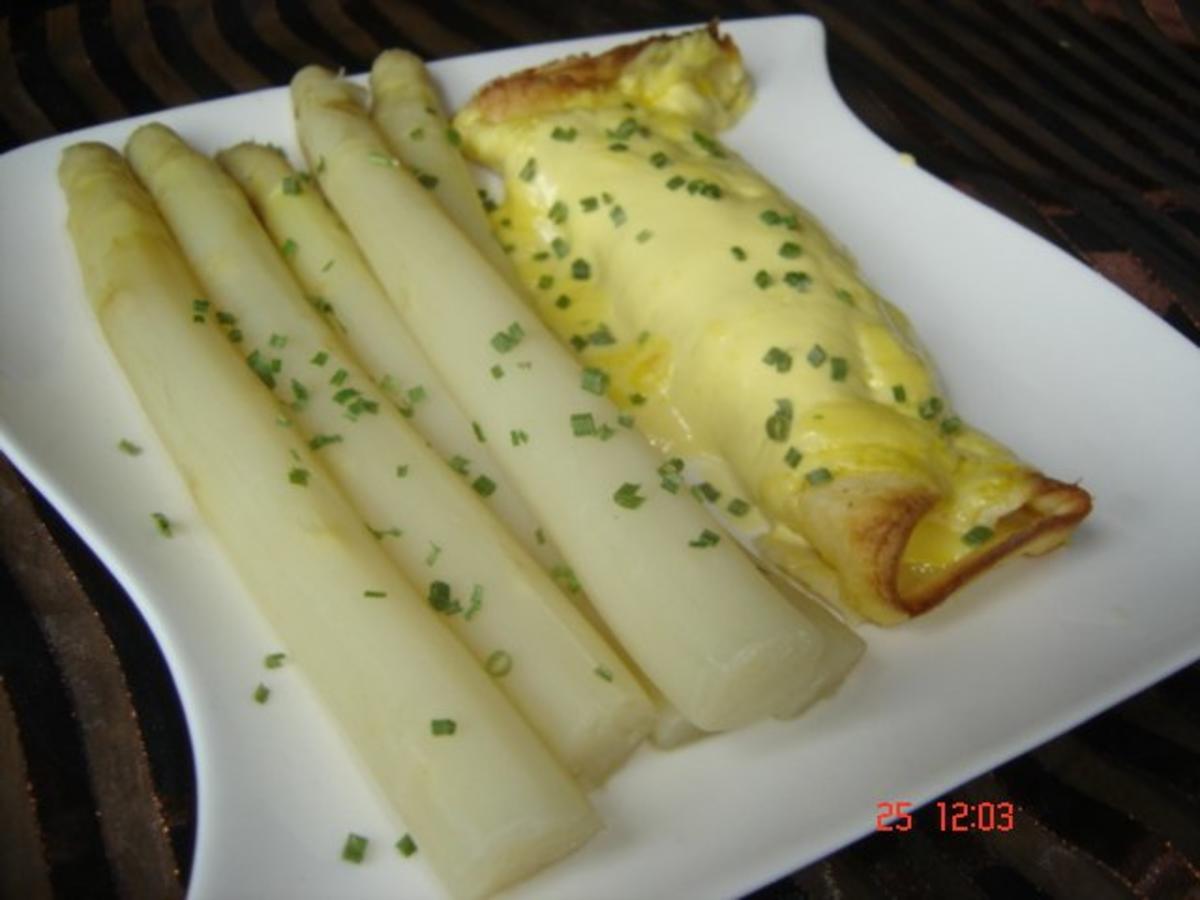 Bilder für Spargel miit Crepe Cordon Bleu - Rezept