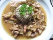 Geschnetzeltes in Gurkensoße - Rezept