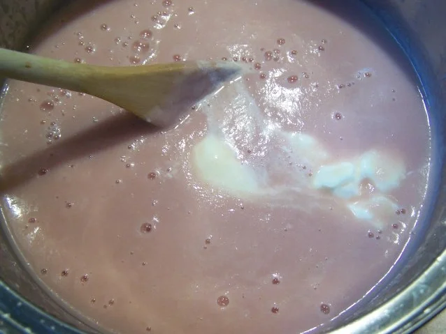 Rezept: Radieschen-Käsesüppchen mit kleinem Hähnchenspiess Bild Nr. 18 Radieschen-Käsesüppchen mit kleinem Hähnchenspiess - Rezept - Bild Nr. 18