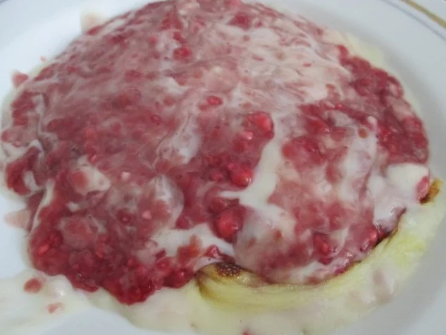 Rezept: Vanillepudding mit Himbeeren Vanillepudding mit Himbeeren - Rezept