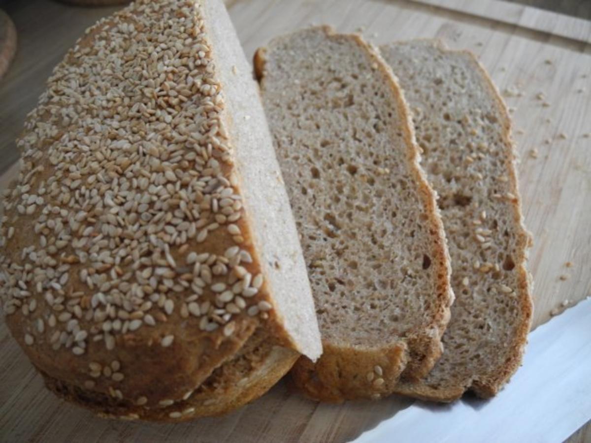 Brot & Brötchen : Dinkel - Sesam - Brot - Rezept - Bild Nr. 13