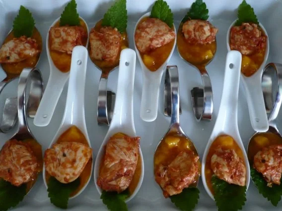Hähnchen - Mango - Häppchen - Rezept