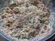 Spaghettisalat für Party - Rezept