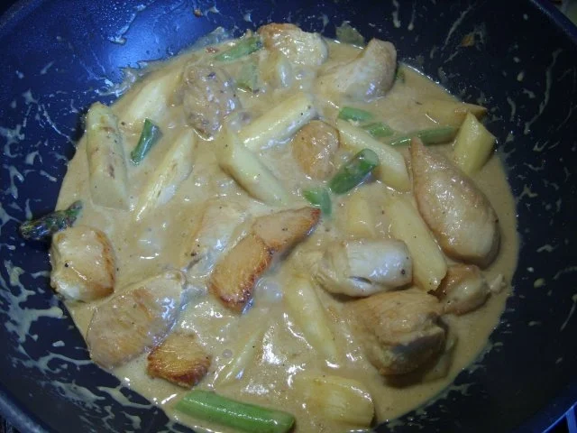 Geschnetzeltes mit Spargel - Rezept