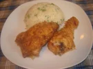 Panierte Hähnchenschenkel - Rezept