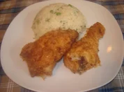 Panierte Hähnchenschenkel - Rezept