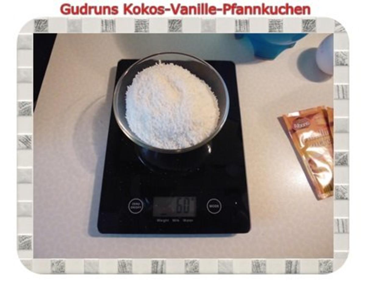 Kuchen: Kokos-Vanille-Pfannkuchen mit Honig und Erdbeermarmelade - Rezept - Bild Nr. 3