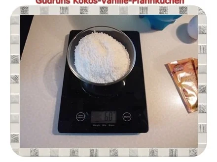 Kuchen: Kokos-Vanille-Pfannkuchen mit Honig und Erdbeermarmelade - Rezept - Bild Nr. 3