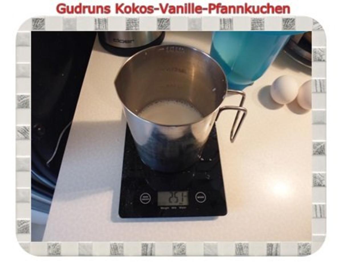 Kuchen: Kokos-Vanille-Pfannkuchen mit Honig und Erdbeermarmelade - Rezept - Bild Nr. 5