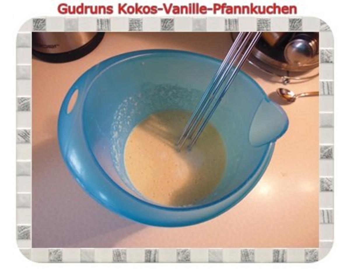 Kuchen: Kokos-Vanille-Pfannkuchen mit Honig und Erdbeermarmelade - Rezept - Bild Nr. 6