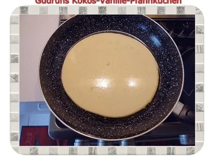 Kuchen: Kokos-Vanille-Pfannkuchen mit Honig und Erdbeermarmelade - Rezept - Bild Nr. 8