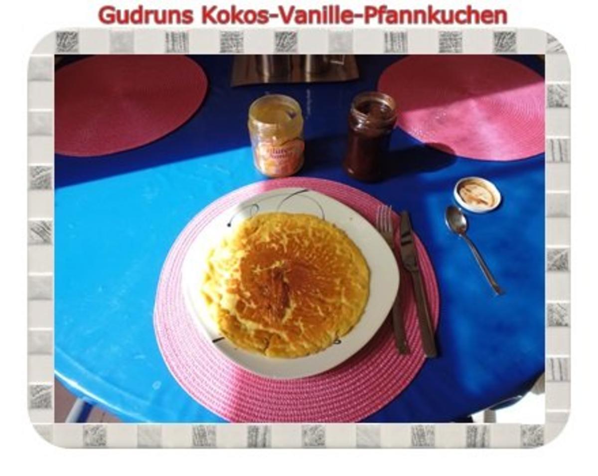 Kuchen: Kokos-Vanille-Pfannkuchen mit Honig und Erdbeermarmelade - Rezept - Bild Nr. 11