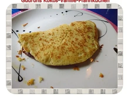 Kuchen: Kokos-Vanille-Pfannkuchen mit Honig und Erdbeermarmelade - Rezept - Bild Nr. 14