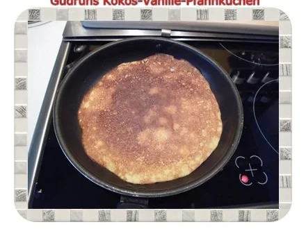 Kuchen: Kokos-Vanille-Pfannkuchen mit Honig und Erdbeermarmelade - Rezept - Bild Nr. 15