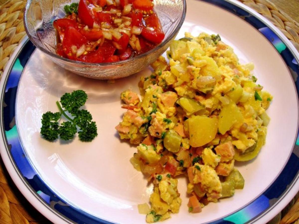 Bilder für Bauernpfanne ... ... natürlich mit Kartoffeln, Eiern und Speck Rezept