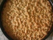 Quark-Streuselkuchen mit Kirschen und Raspelschokolade - Rezept
