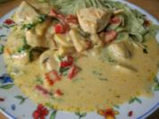 Hähnchen in Curry - Käsesauce - Rezept