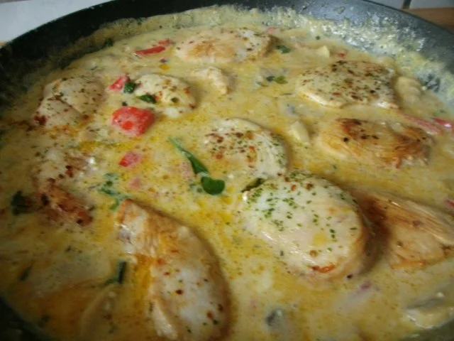 Rezept: Hähnchen in Curry - Käsesauce Bild Nr. 8 Hähnchen in Curry - Käsesauce - Rezept - Bild Nr. 8