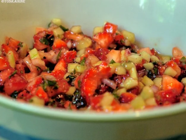 Rezept: Erdbeer-Gurken-Salsa Bild Nr. 10 Erdbeer-Gurken-Salsa - Rezept - Bild Nr. 10