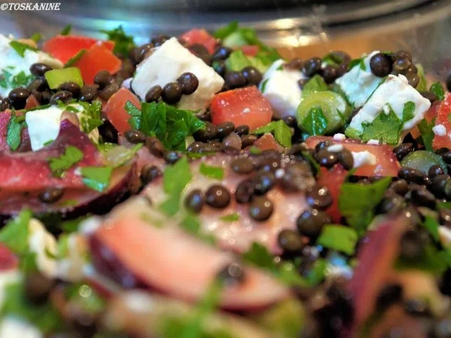 Belugalinsensalat mit Bergpfirsichen - Rezept - Bild Nr. 12