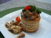 Gefüllte Blätterteig- Pasteten - Rezept