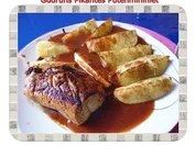 Geflügel: Pikantes Putenminifilet mit Kartoffelspalten - Rezept