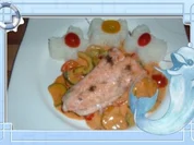 Fisch : Lachs mit Gemüschen - Rezept