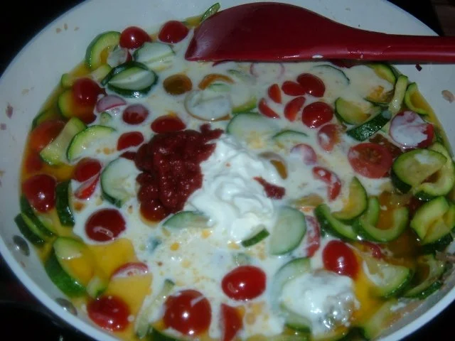 Rezept: Fisch : Lachs mit Gemüschen Bild Nr. 7 Fisch : Lachs mit Gemüschen - Rezept - Bild Nr. 7