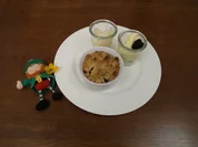 Apple Crumble mit Vanilleeis und Cidersorbet - Rezept