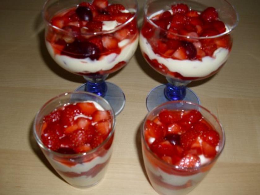 Schichtdessert ... mit Quarkcreme und Früchte - Rezept mit Bild ...