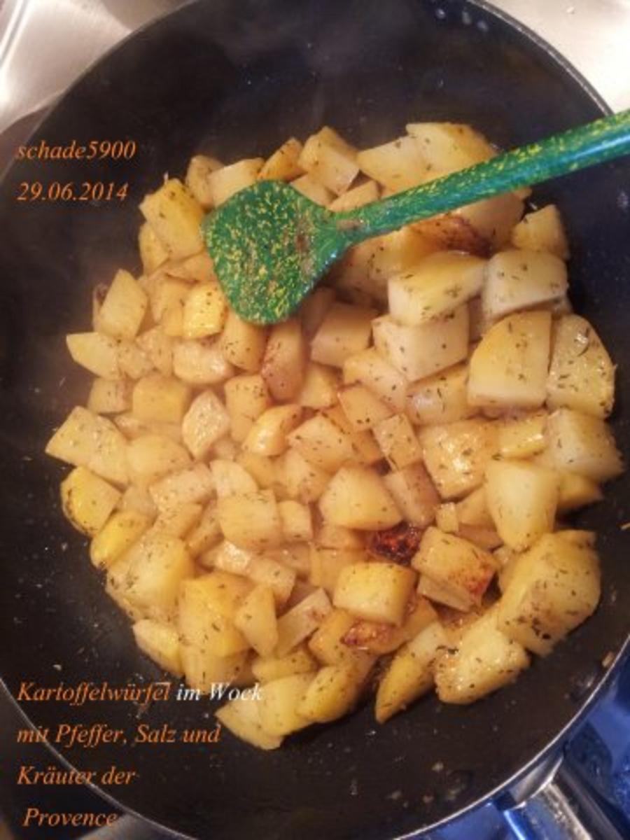 Pfannengerichte: Bouletten tummeln sich in einer Kartoffel-Bohnen Champignons-Pfanne - Rezept - Bild Nr. 6