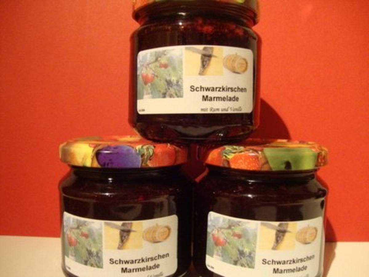 Schwarzkirschen-Marmelade, gepimmt mit Vanille und Rum - Rezept - Bild Nr. 7