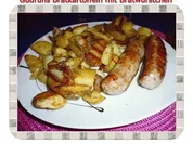 Kartoffeln: Bratkartoffeln mit Bratwürstchen - Rezept