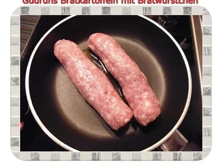 Kartoffeln: Bratkartoffeln mit Bratwürstchen - Rezept - Bild Nr. 3