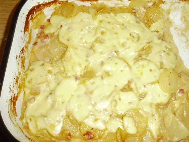Kartoffelgratin 1887 mit Schnitzel - Rezept