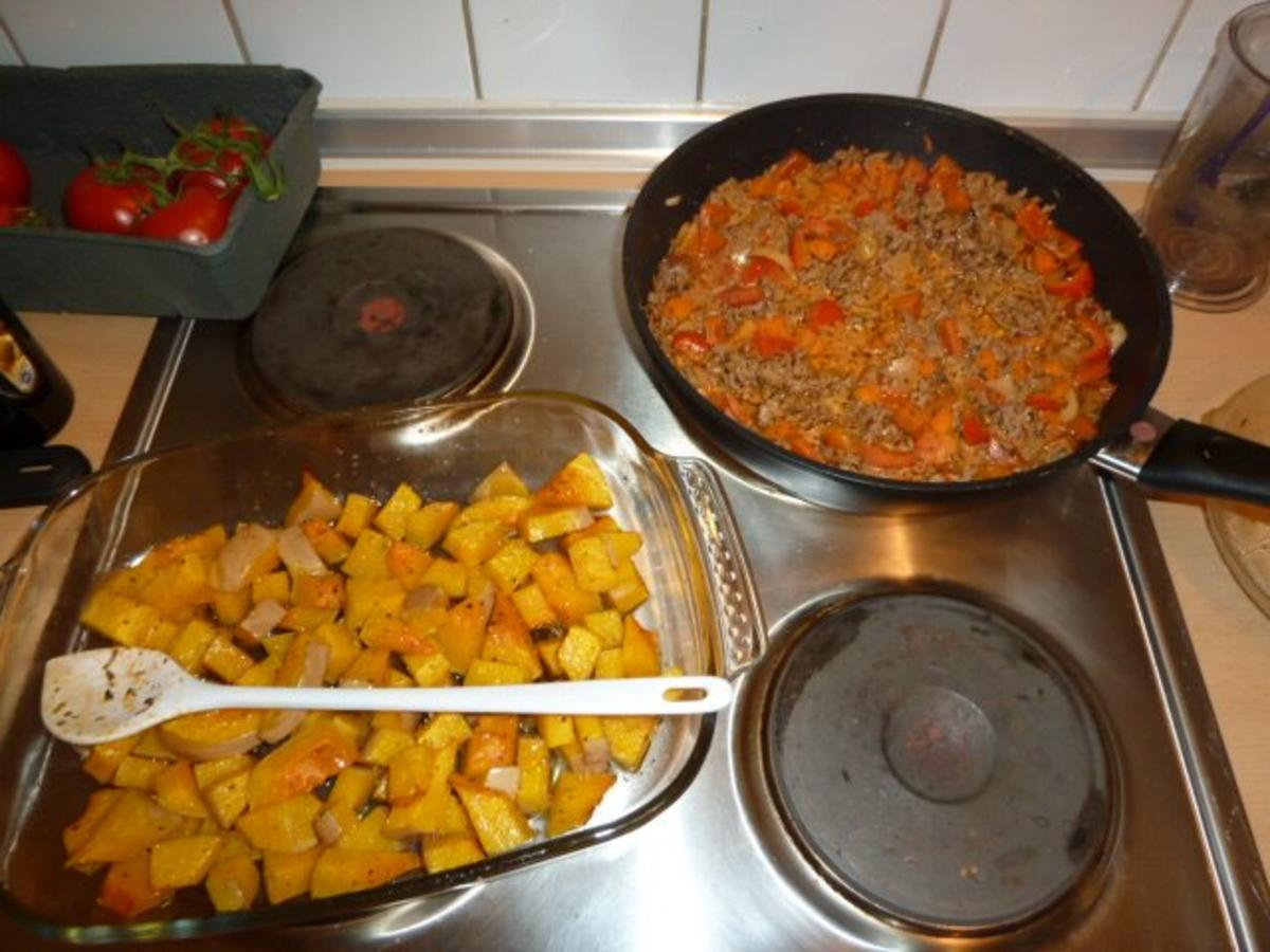 Kürbisauflauf mit Hackfleisch - Rezept