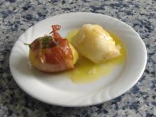 Bacalao mit Knoblauch und Schinkenkartoffeln - Rezept