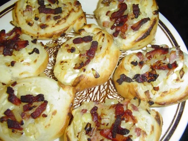 Rezept: Flammkuchenrollensnack Flammkuchenrollensnack - Rezept