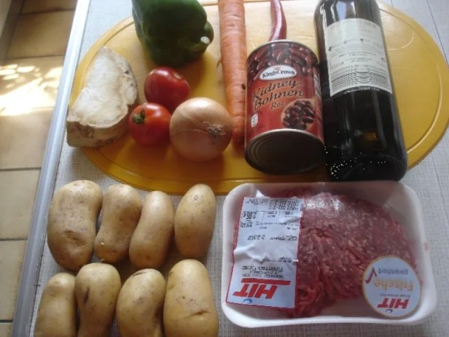 Chilli con carne à la Papa mit Kartoffelpilzen - Rezept - Bild Nr. 2