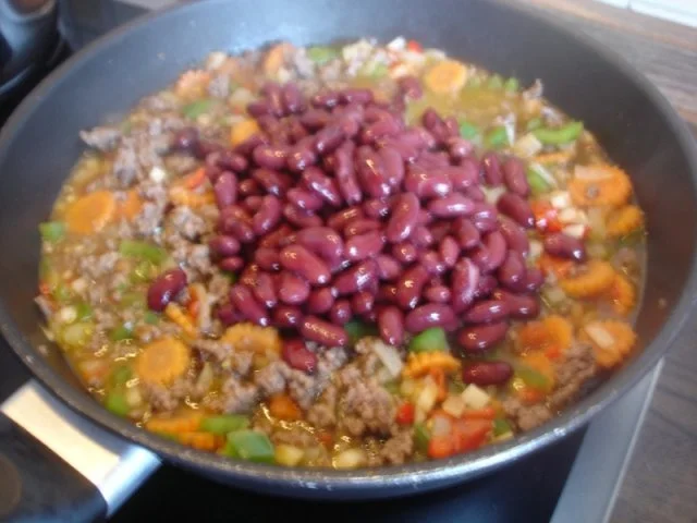 Chilli con carne à la Papa mit Kartoffelpilzen - Rezept - Bild Nr. 11