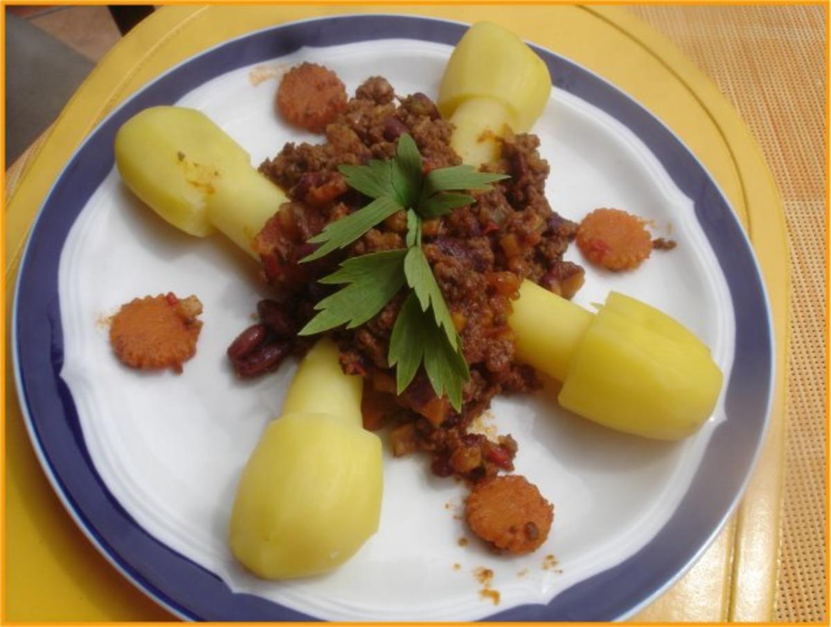 Chilli con carne à la Papa mit Kartoffelpilzen - Rezept - Bild Nr. 17