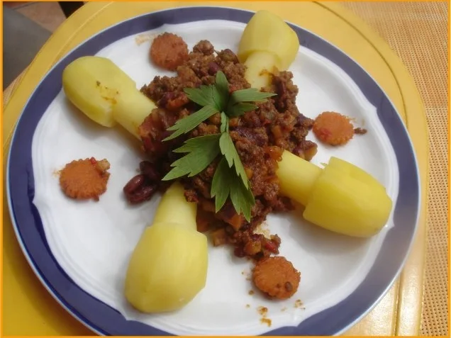 Chilli con carne à la Papa mit Kartoffelpilzen - Rezept - Bild Nr. 17