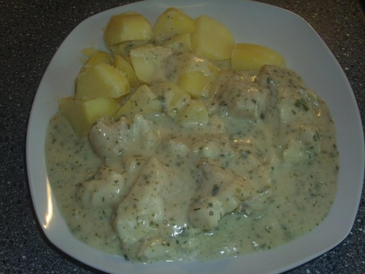 Fischragout in Kräuter-Senf Sosse - Rezept