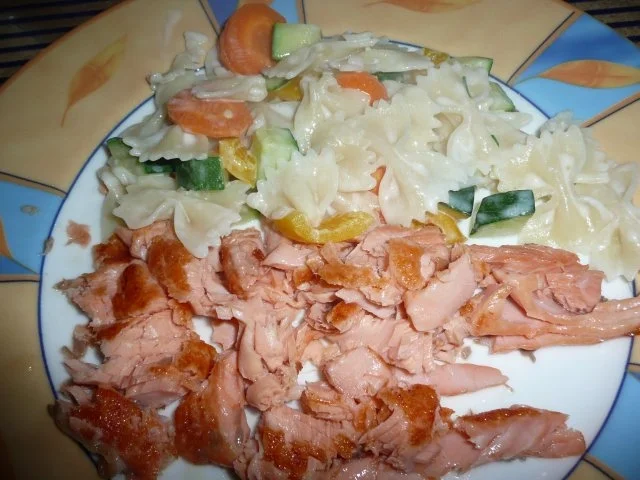 Gemüse - Nudeln mit Lachs - Rezept - Bild Nr. 3