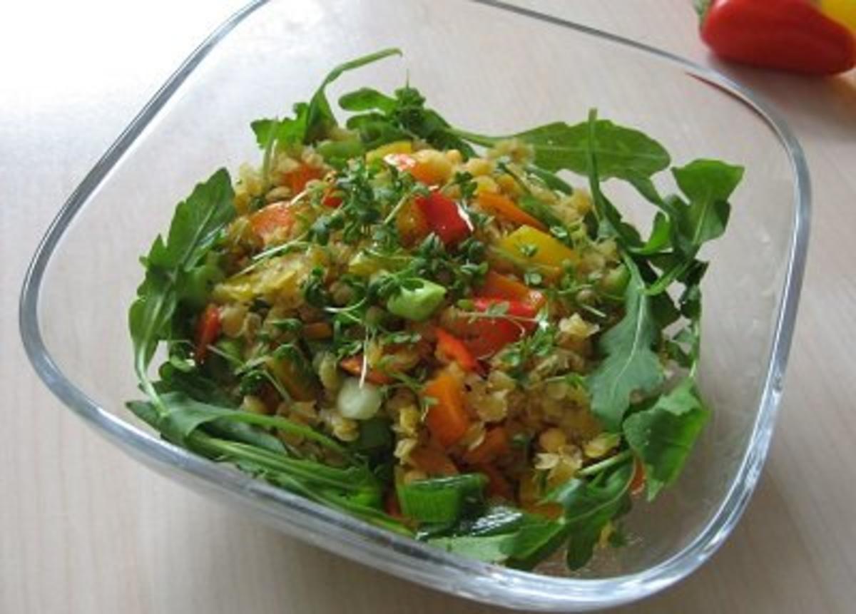 Linsen-Paprika-Salat - Rezept