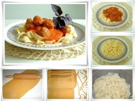 Würzige  Tomatensauce, Bandnudeln mit Köttbullar serviert - Rezept - Bild Nr. 15