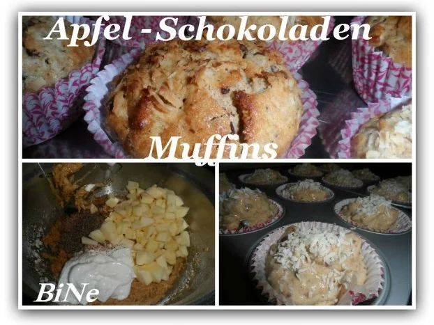 Rezept: BiNe` S APFEL - SCHOKOLADENMUFFINS BiNe` S APFEL - SCHOKOLADENMUFFINS - Rezept