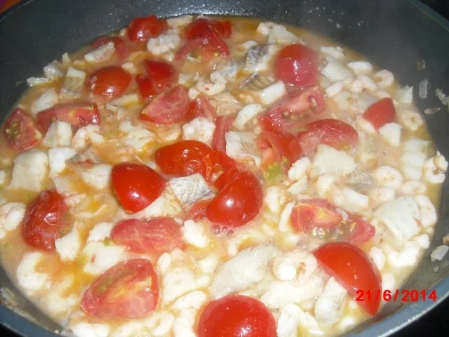 Rezept: Fischsauce mit grüne Nudeln, Bild Nr. 5 Fischsauce mit grüne Nudeln, - Rezept - Bild Nr. 5