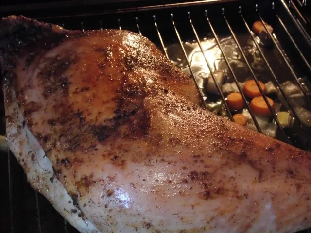 Putenkeule NT mit Kräuter - Speck - Klößen und Pfifferlingen - Rezept - Bild Nr. 8